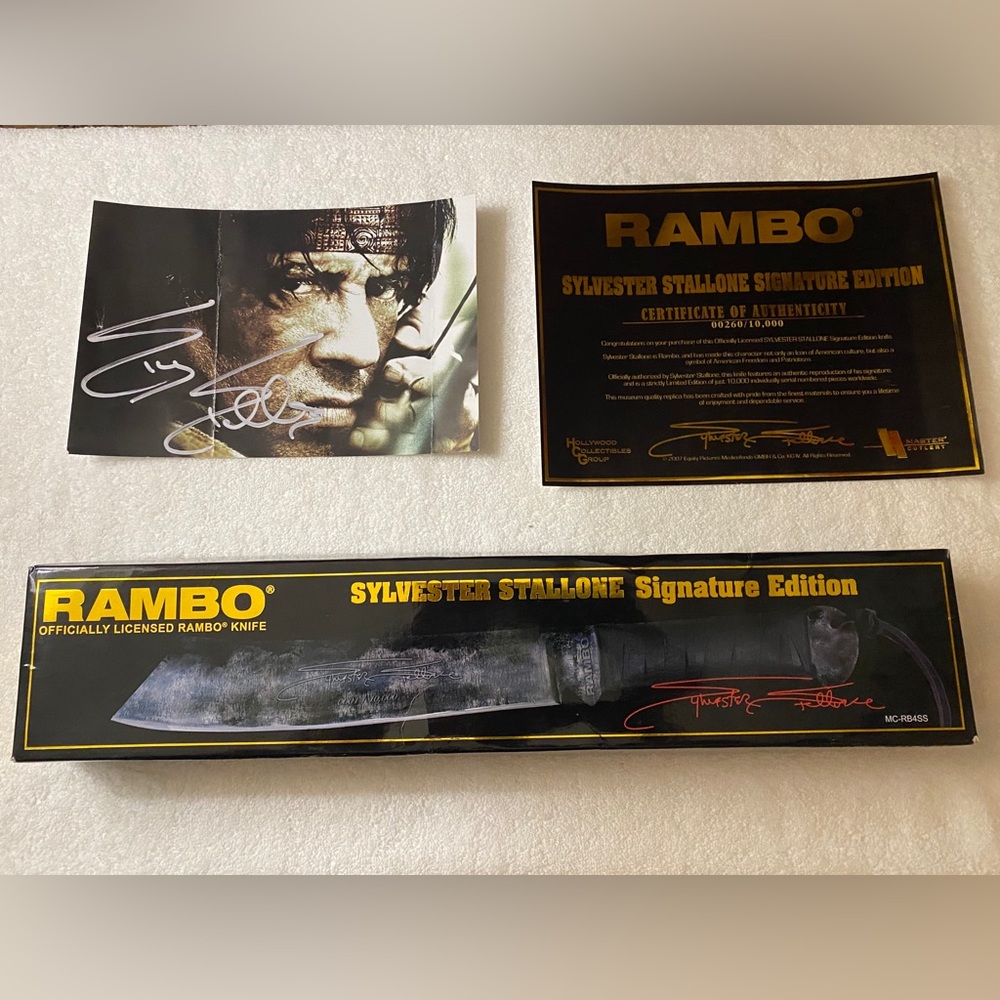 Signature Edition Sylvester Stallone RAMBO IV Machete Knife.